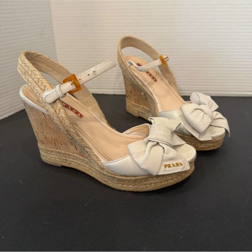 Prada espadrille wedge